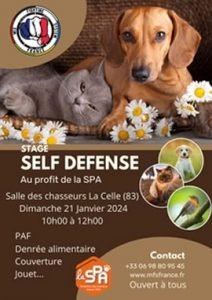 Stage de self défense au profit de la socité protectrice des animaux