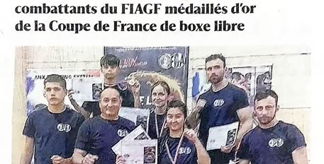 Cérémonie de remise des médailles de la Coupe de France de free boxing 2023